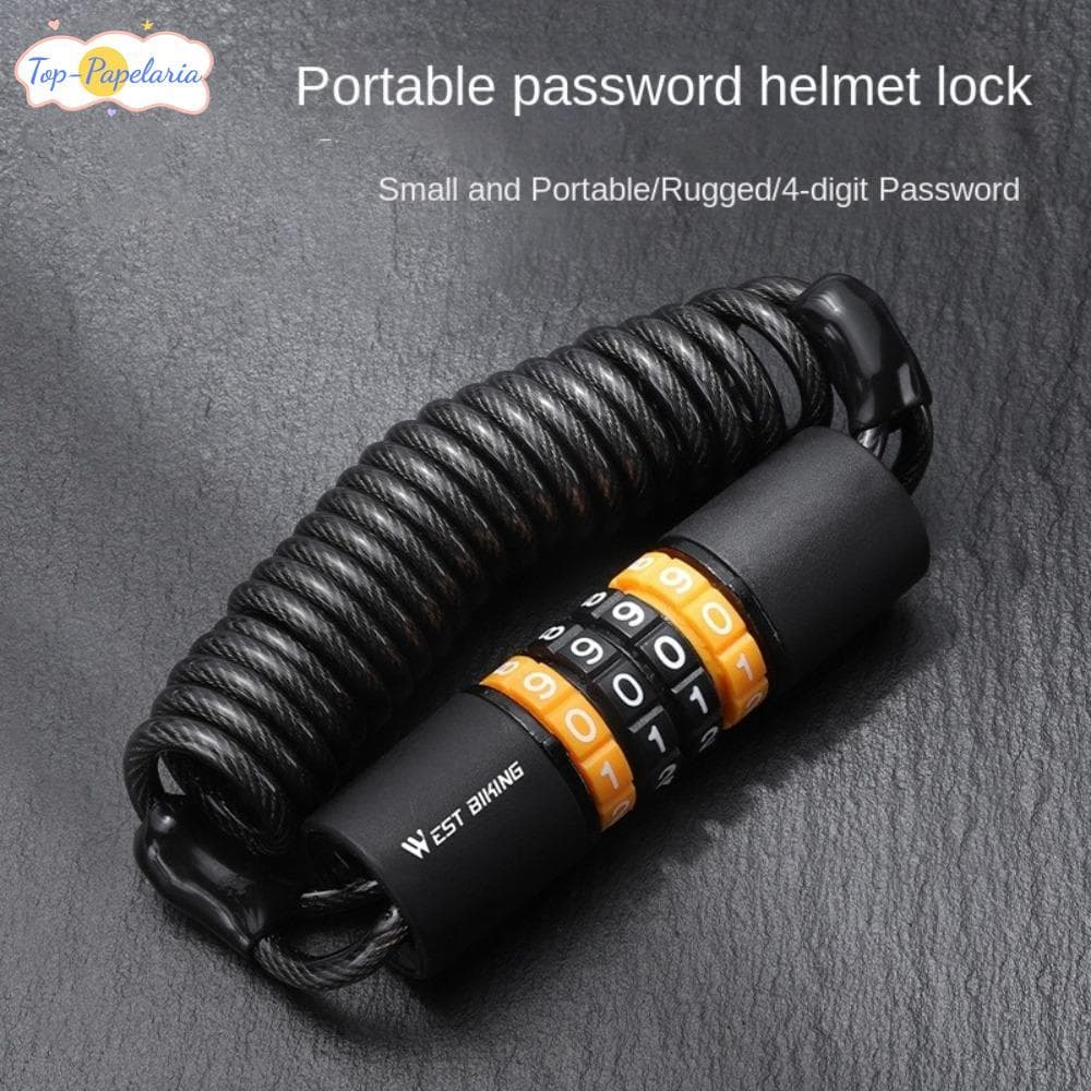 Bloqueio De Bicicleta Com Cabo De Combinação Perfumado , Antifurto Senha De 4 Dígitos , BIKING