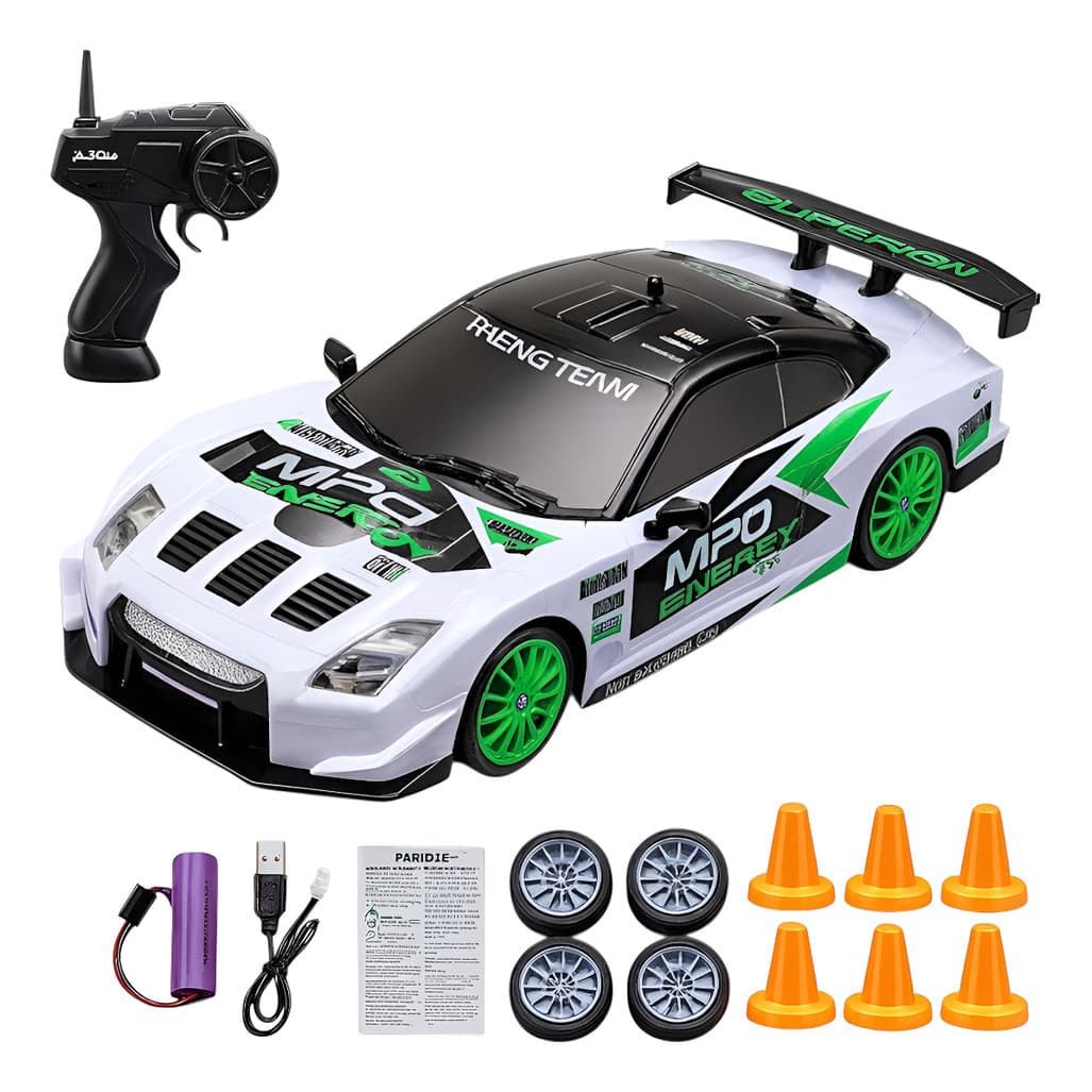 Carrinho Drift Rc Mpo Gtr Controle Remoto 2wd Infantil