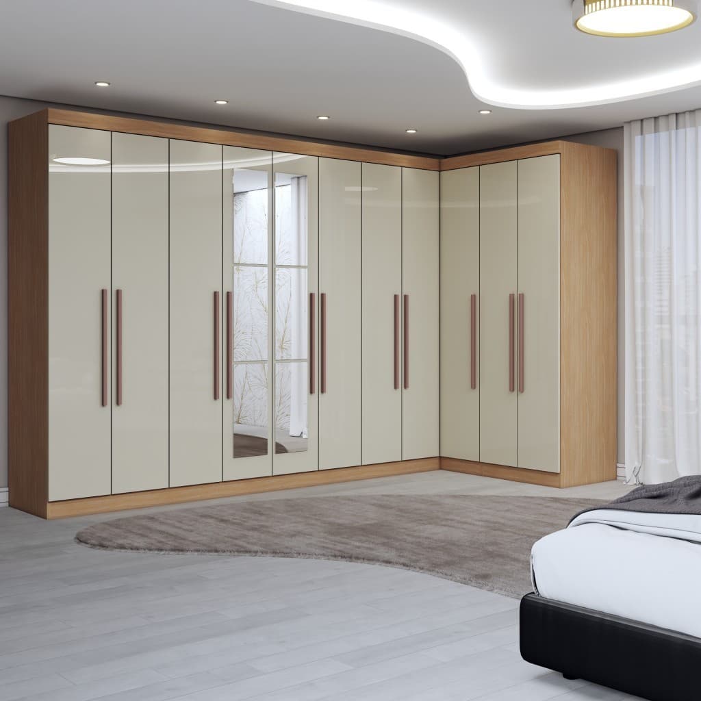 Guarda-Roupa Casal Modulado Odisseia 11 Portas 4 Gavetas Com Espelho - Panorama Móveis