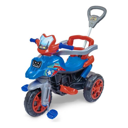 TRICICLO INFANTIL ANDADOR MOTO TRAIL MARAL CAPITÃO AMERICA