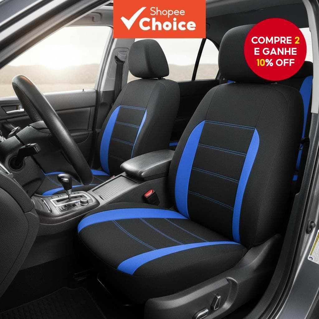  Capa de Almofada de Assento de Carro Respirável Proteção de Cobertura Total Ajuste Universal para a Maioria dos Carros