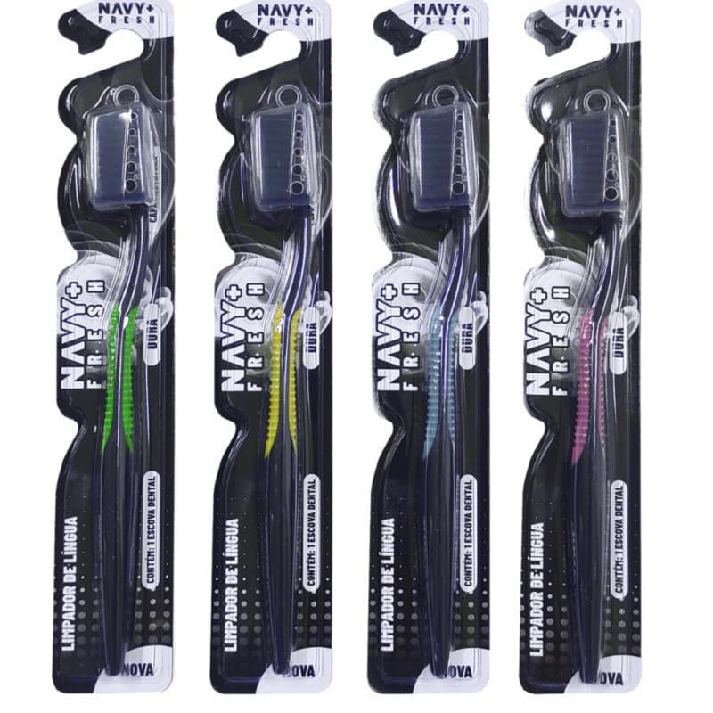 Kit Com 12 Escova De Dente Com cerdas Dura