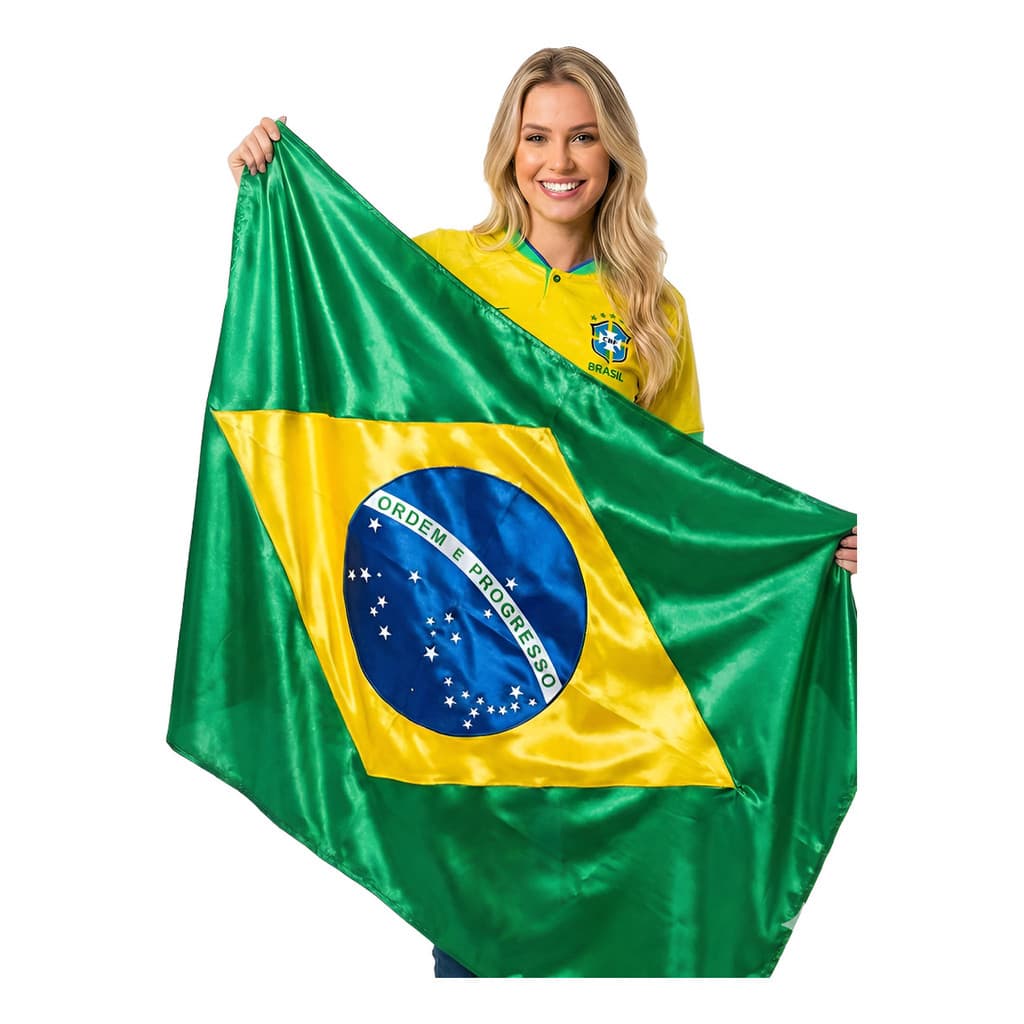 Bandeira Do Brasil Medida 1,00 x 1,50 Grande