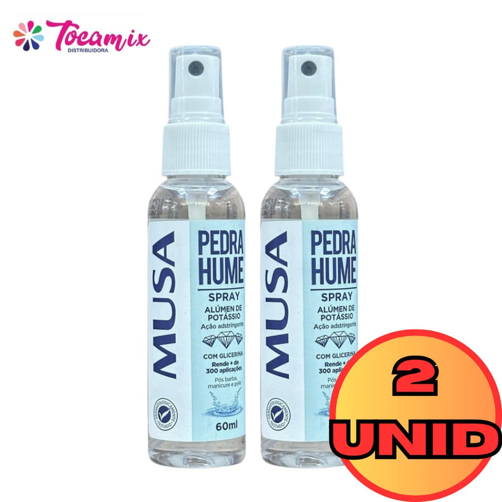 Kit 2 und Pedra Hume Spray 60ML | Antitranspirante | MUSA | Adstringente | Cicatrizante