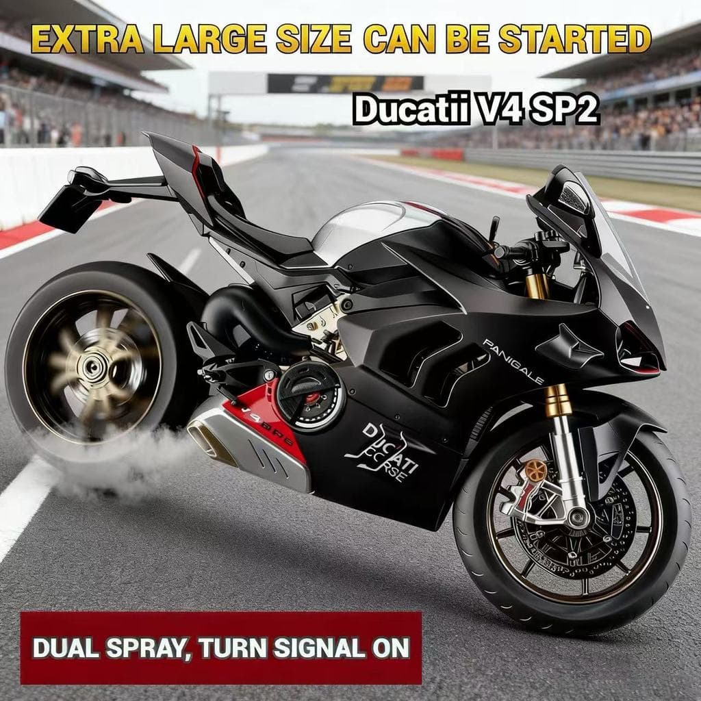 Spray Fosco De Tamanho Grande Para Ducati V4R 1/6 , Réplica De Corrida , Modelo De Motocicleta , Coletor De Brinquedo , 