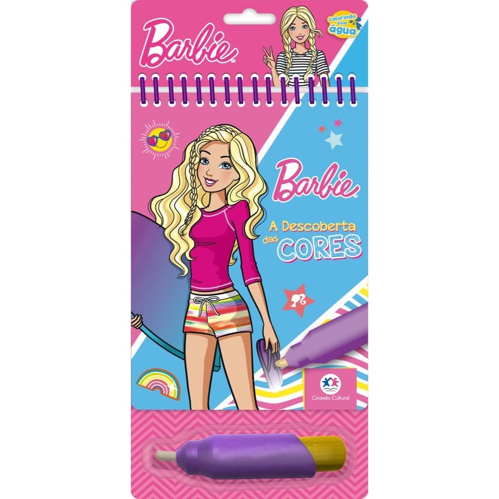 Livro Aquabook Barbie - A Descoberta Das Cores - Pinte Com Água