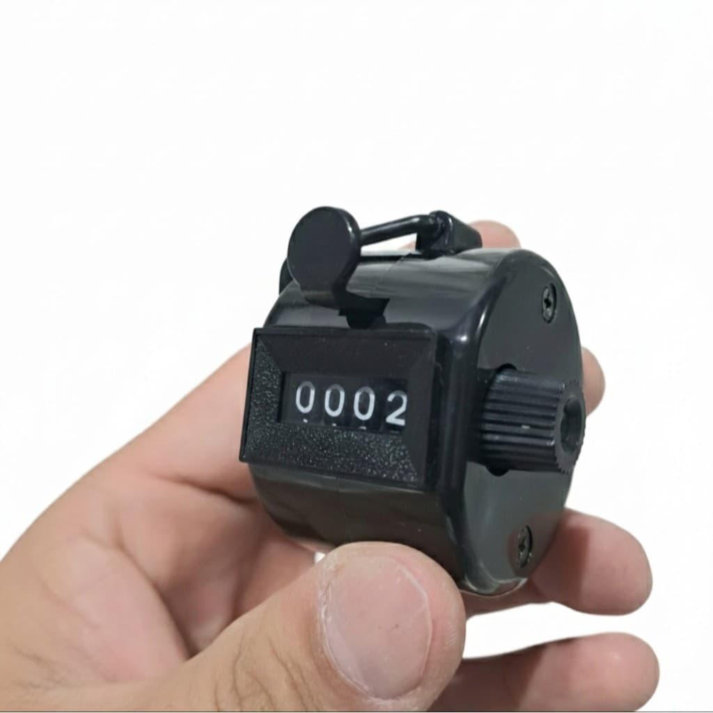 Contador Manual 4 Dígitos – Visor Grande, ABS Reforçado e Fácil Operação