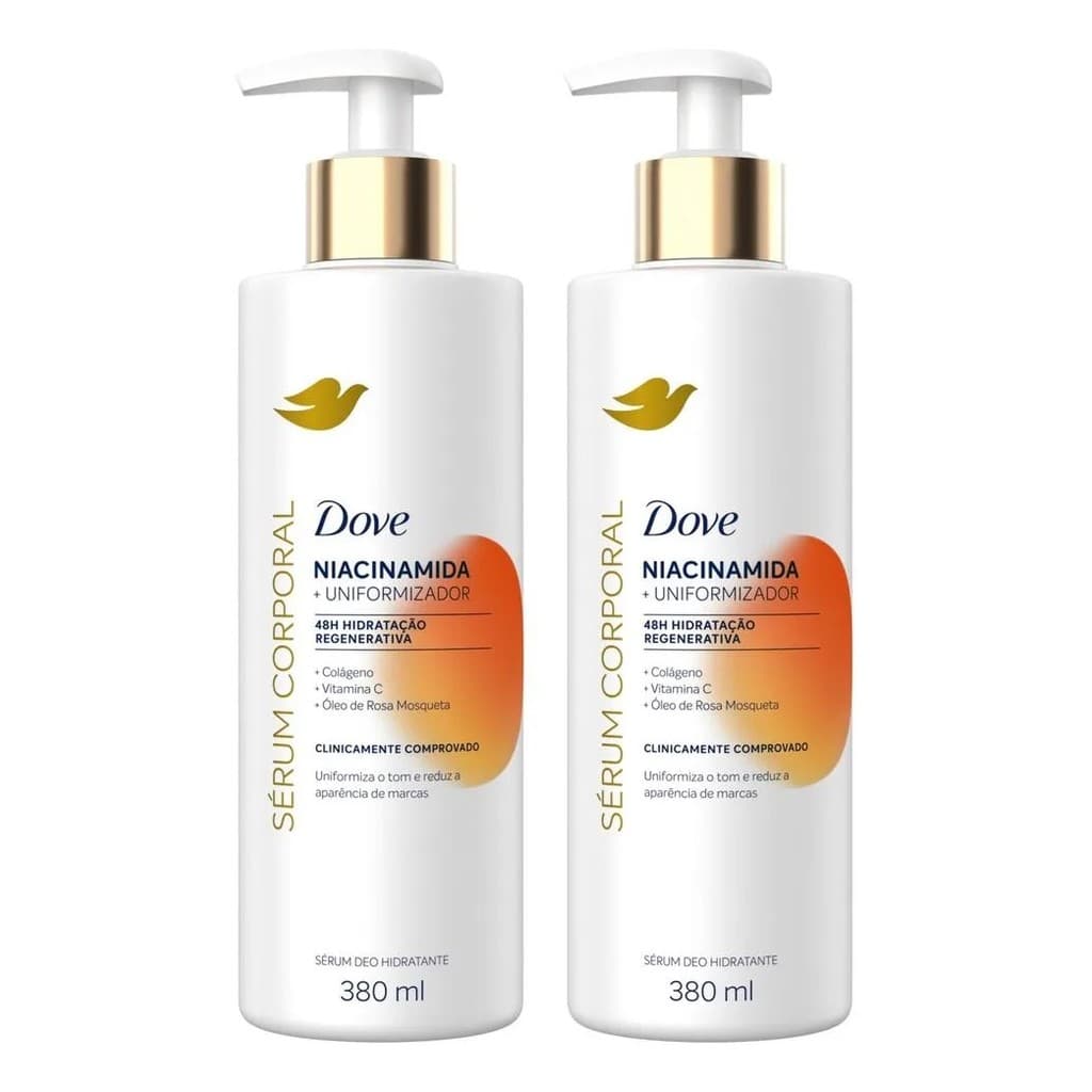 KIT C/ 2 DOVE SÉRUM CORPORAL NIACINAMIDA + UNIFORMIZADOR 380ML