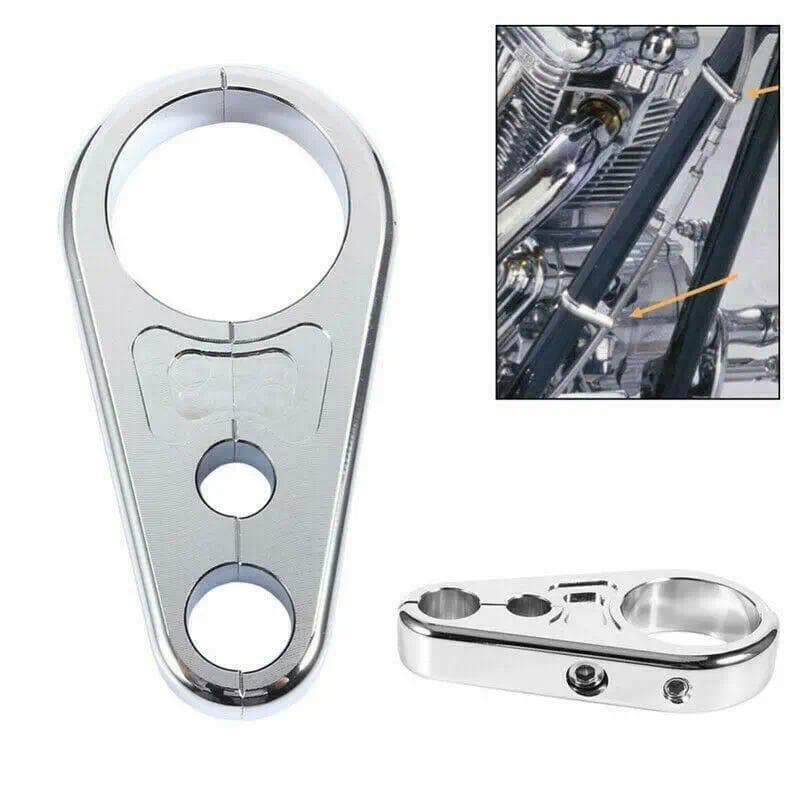 Braçadeira De Cabo De Freio De Motocicleta , Guidão Cromado Preto De 1 Polegada Disponível Para Ocioso Do Acelerador E A