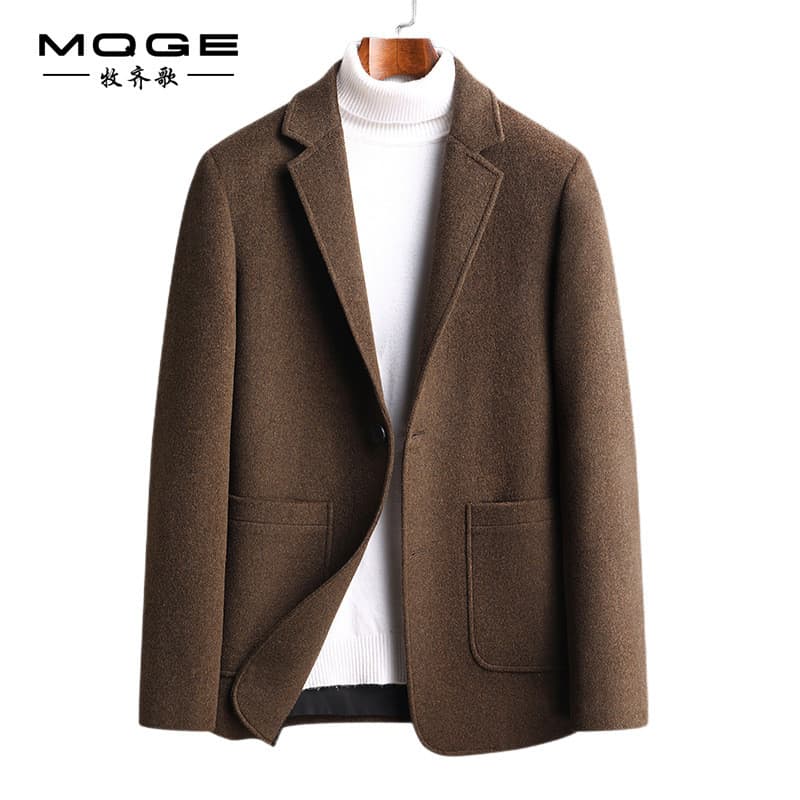 Outono inverno novo estilo juventude casaco de lã masculino jaqueta de negócios Casual masculino High-End Blazer de lã20