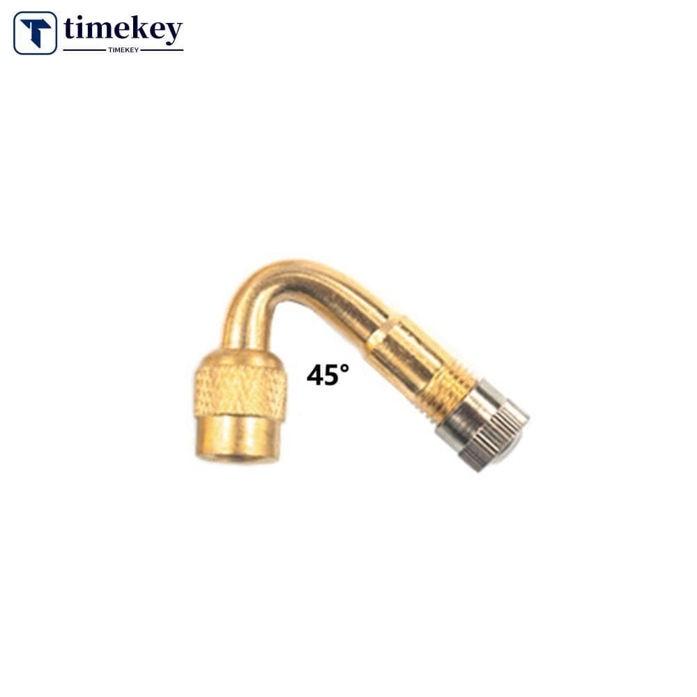 TIMEKEY 45/90/135 Graus Ângulo De Latão Motocicleta Adaptador De Válvula Dobrada Extensão De Tubo De Pneu Para Carro Cam