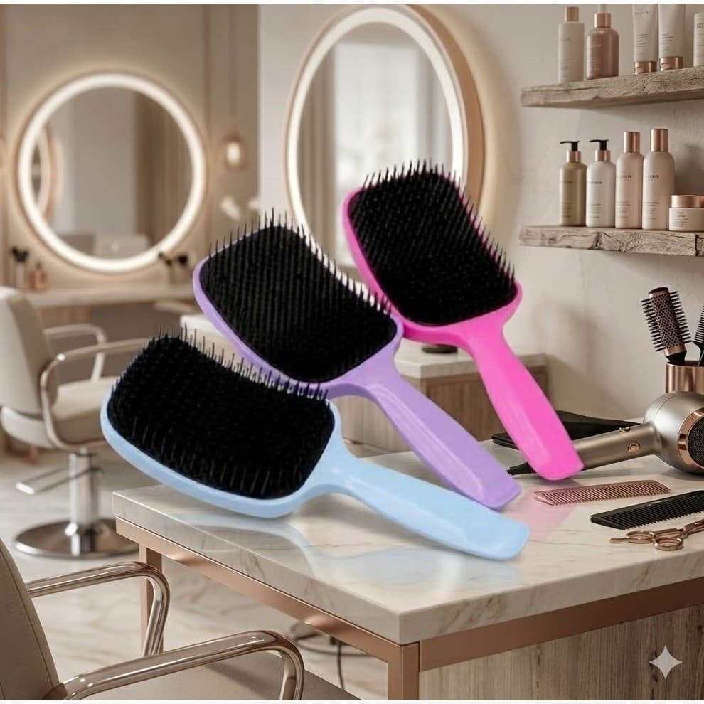  Escova Raquete Desembaraço Suave e Sem Quebrar os Fios4XZP