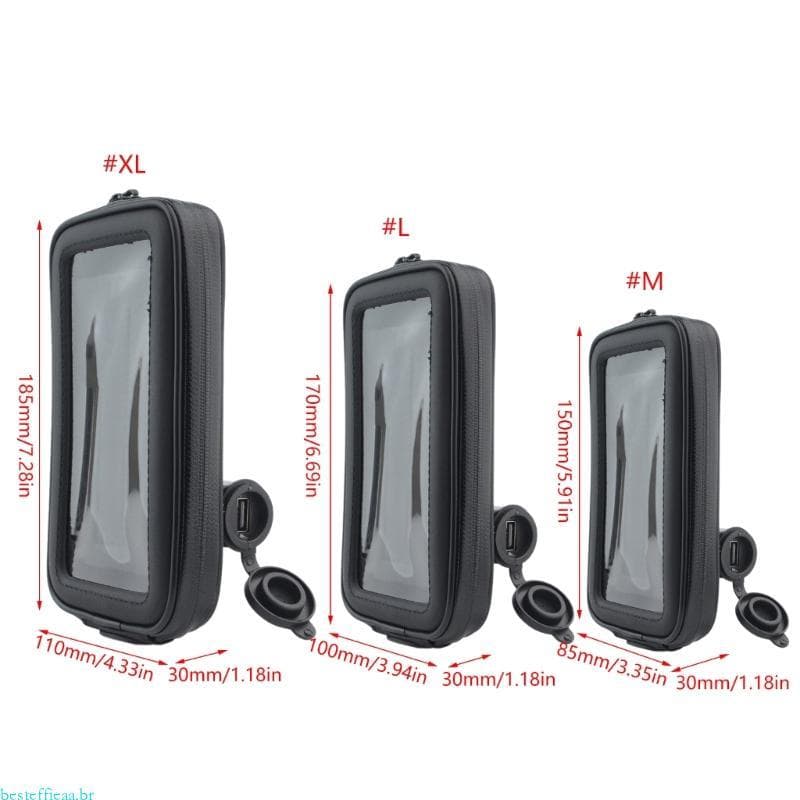 besteffie Suporte Giratório 360 Graus Para Telefone USB Guidão Motocicleta Scooters Moto