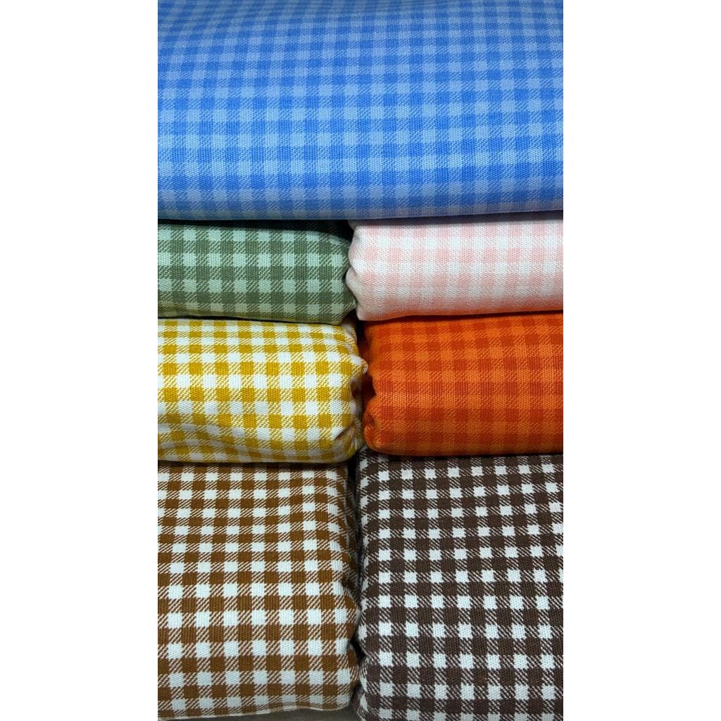 Tecido Tricoline Estampado Xadrez - 0,50x1,50