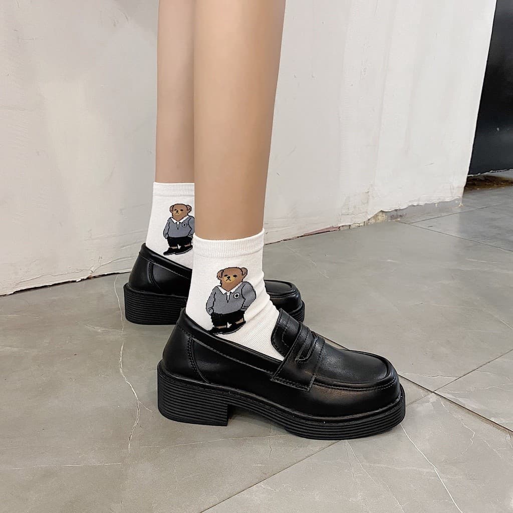PD5 Sapatos De Salto Estilo Universitário Japonês Mary Jane Lolita