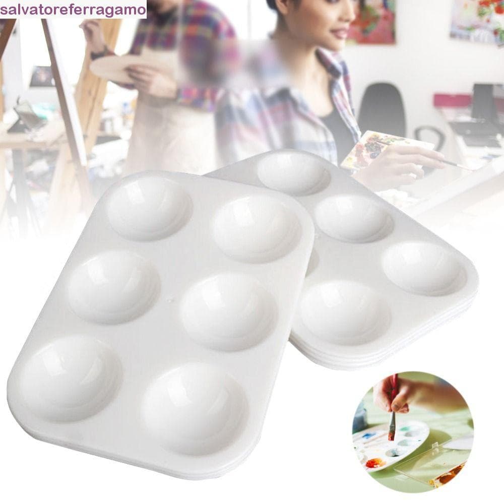 Bandeja De Pintura SALVATOREFERRAGAMO 10 Pcs , Paleta De Aquarela Branca Retangular De Arte Plástica