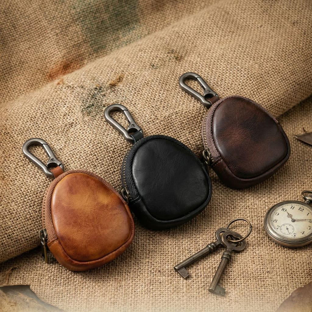 Carteiras De Chave De Gancho De Couro Vintage | Multiuso Para Bolsa Organizadora De Fones De Ouvido , Moedas E Chaves