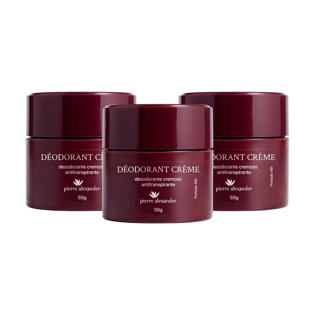 Kit 3 Desodorante Antitranspirante Creme Pierre Alexander 50g