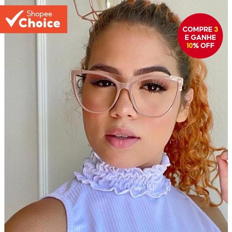 Óculos De Olho De Gato Vintage – Armações De Metal Com Bloqueio De Luz Azul Para Mulheres , Moda E Uso Em Computador