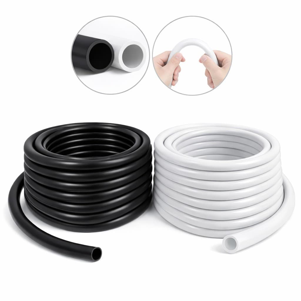 Mangueira de Chuveiro Silicone Reforçada Alta Pressão Universal – Preta e Branca