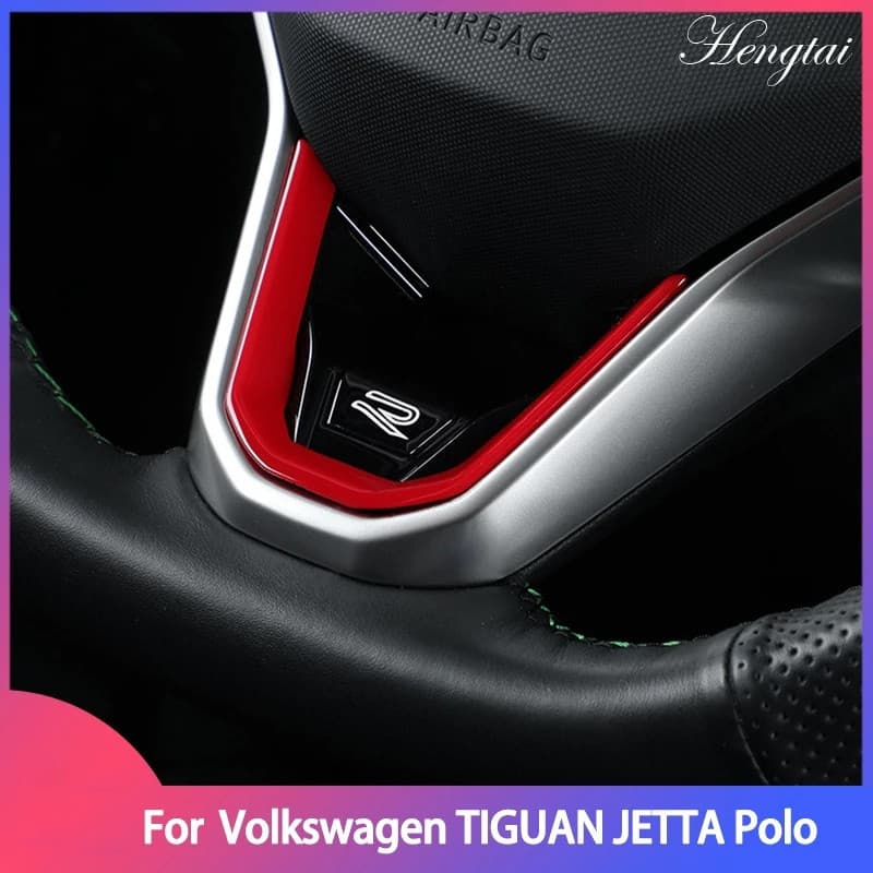 Acessórios para Volante Volkswagen Tiguan Jetta Polo VIRTUS TAOS T-CROSS NIVUS Adesivos com Logotipo R 2020-2024
