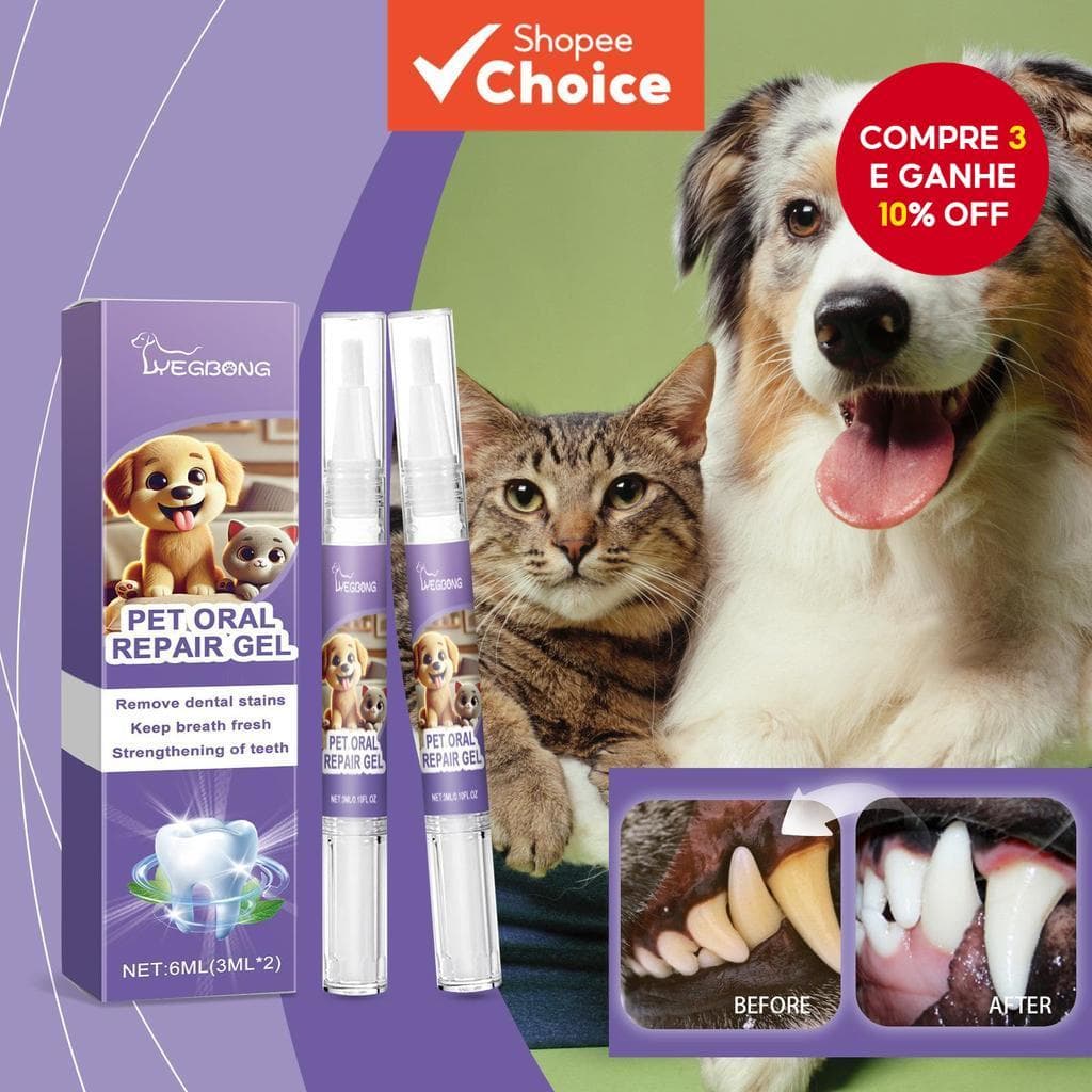 Gel De Pasta De Dente Natural Para Animais De Estimação , Limpador De Cuidados Bucais , Ambientador , Reparo De Dentes C