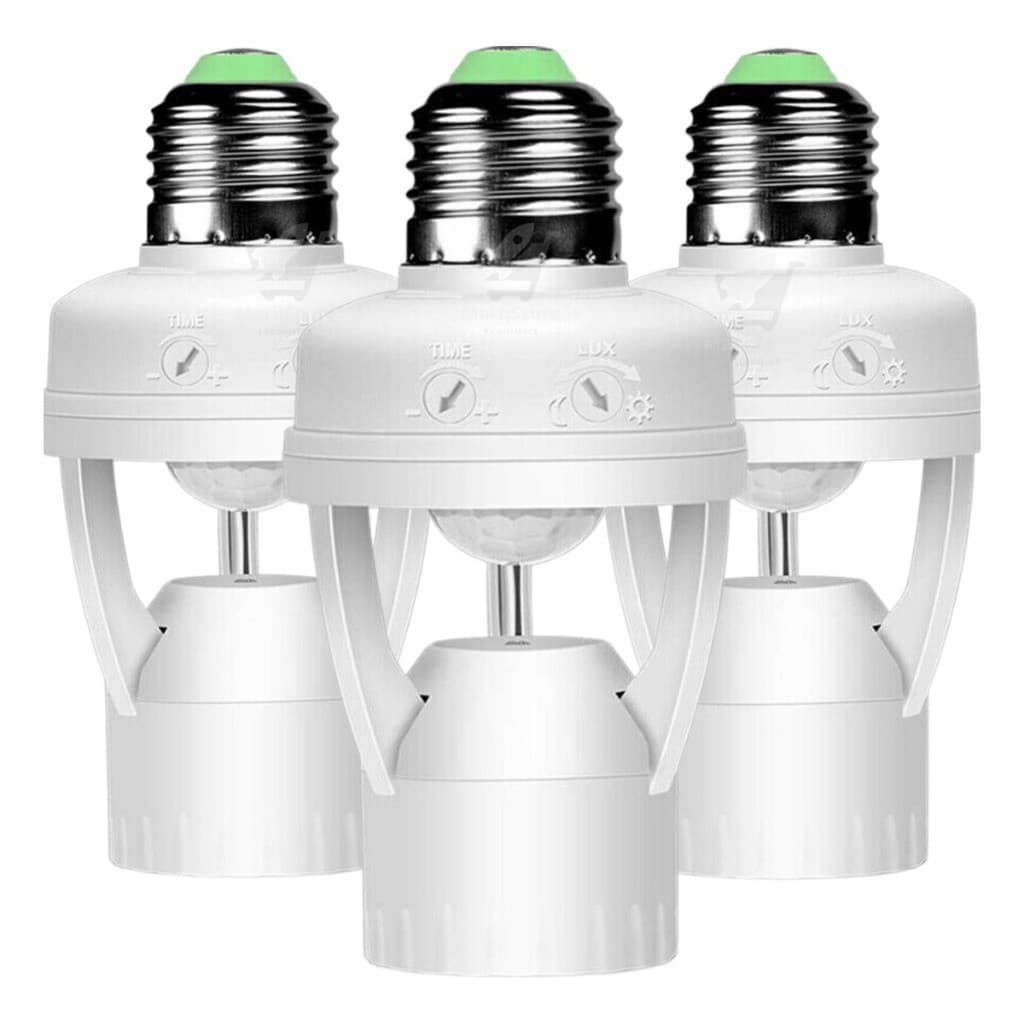 Soquete Luz Com Sensor De Movimento Bivolt E Area De 360 Graus Lampada Por Indução