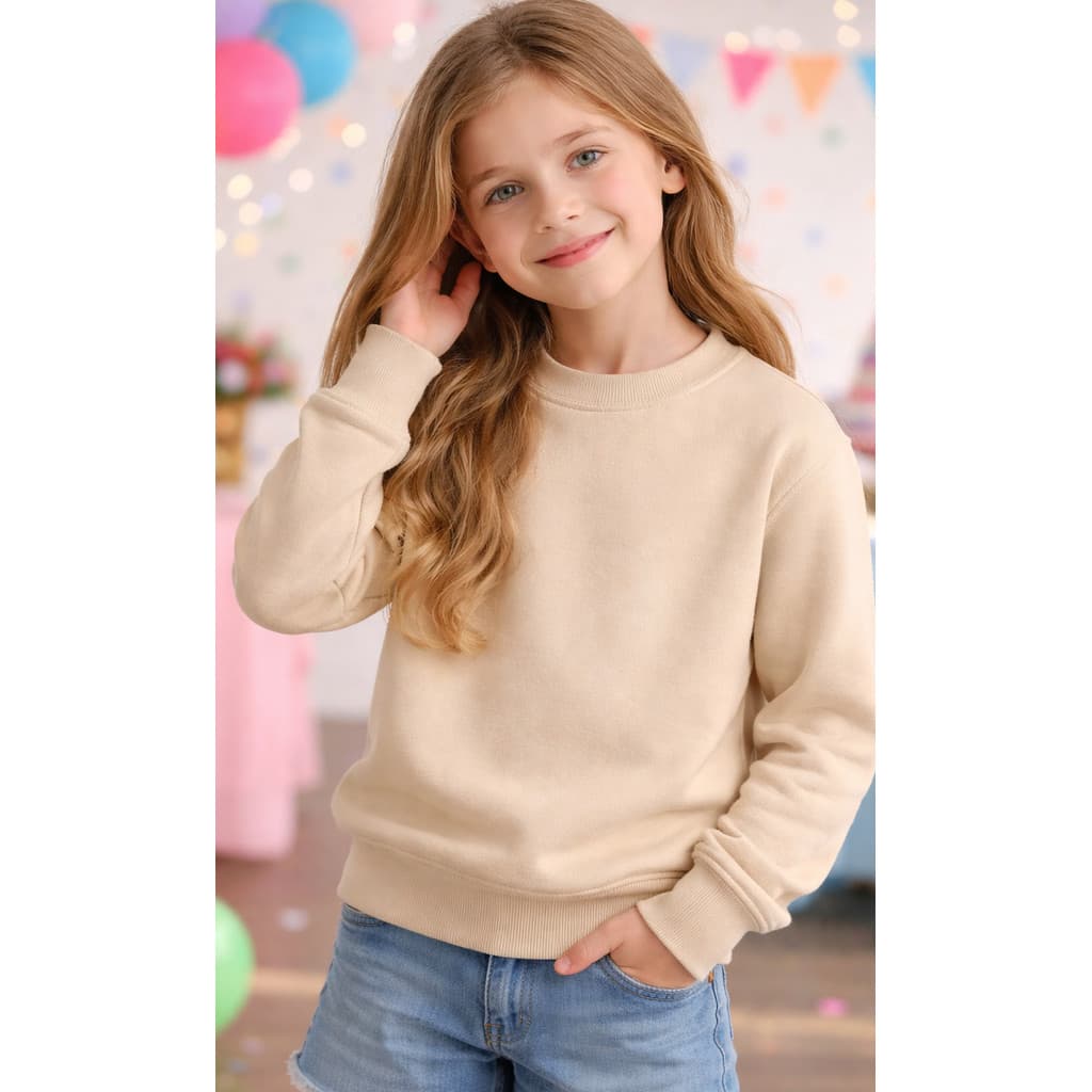 moletom gola redonda dia dia infantil.