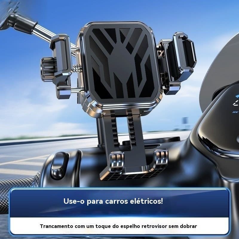 Suporte para celular para motocicleta e bicicleta elétrica, navegação para motociclistas, suporte antivibração e à prova