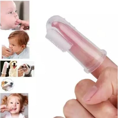 Escovas de Dente Massageadora de Dedo Para Bebê, Higiene Bucal Gengiva Macia