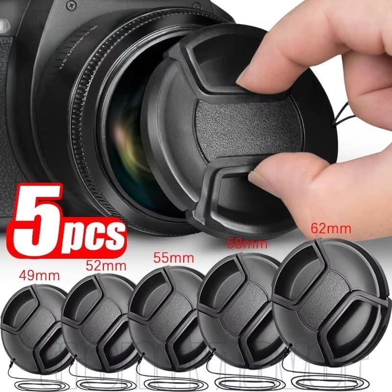 2/3/5 Unidades De Capa De Proteção De Lente De Câmera DSLR-Para Tampa Portátil Canon Nikon Sony-49 Mm 52 58 62 67 Univer