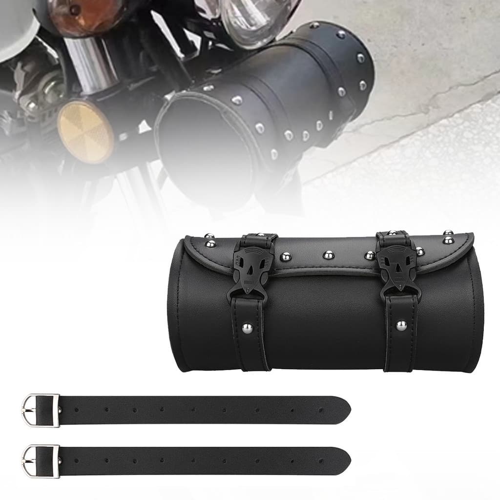 Bolsa De Garfo Para Motocicleta , Alforjes De Couro , Ferramentas Armazenamento À Prova D'água Harley Sportster