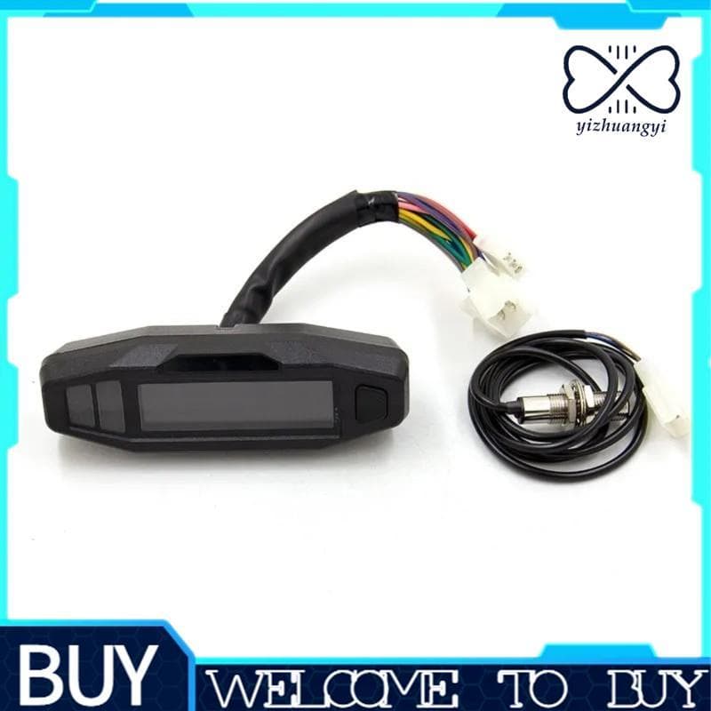 Painel De Velocímetro Digital Universal Para Motocicleta , Display LCD Transparente À Prova D'água ATV , Pit Bike , Cicl