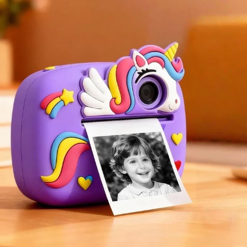Câmera infantil com impressão instantânea,presente para meninos e meninas de 3 a 12 anos