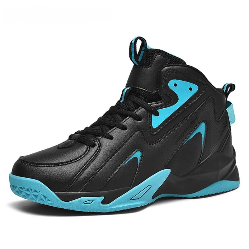 Tênis de Basquete Masculinos de Cano Alto em Couro PU, Tênis de Treinamento, Tênis Esportivos, Tamanho Grande