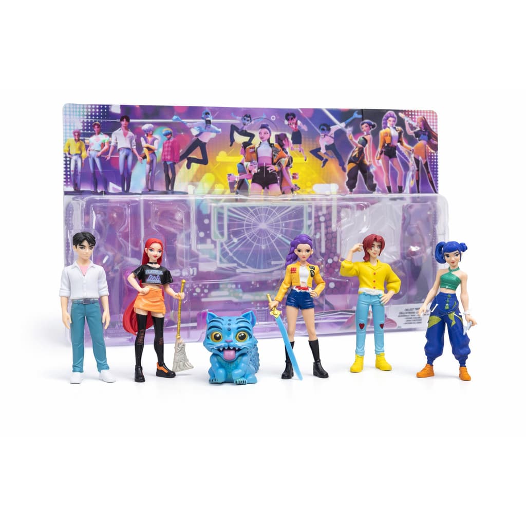 Kit 6 Bonecos estilo Kpop Demon Hunters – Mini Figuras PVC 9-11cm – Colecionável – Infantil 3+