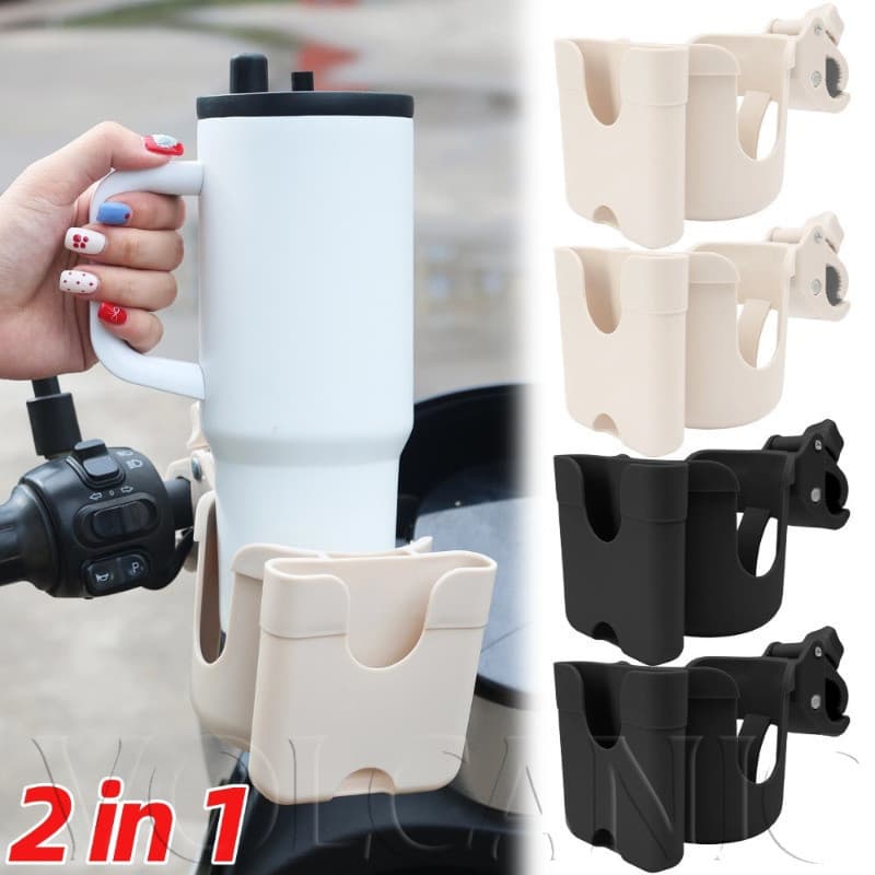 [Envio Rápido] Clipe Ajustável Para Carrinho De Motocicleta E-Bike , Acessórios De Bicicleta Copo 2 Em 1 Suporte Telefon