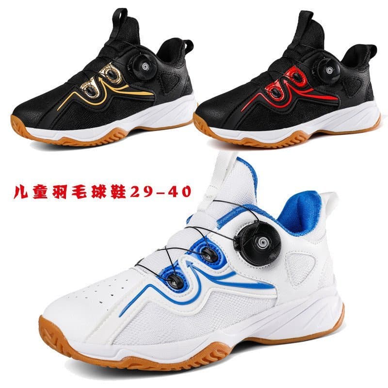 Tênis profissionais de badminton para homens, mulheres e crianças, calçados esportivos de tamanho pequeno, antiderrapant