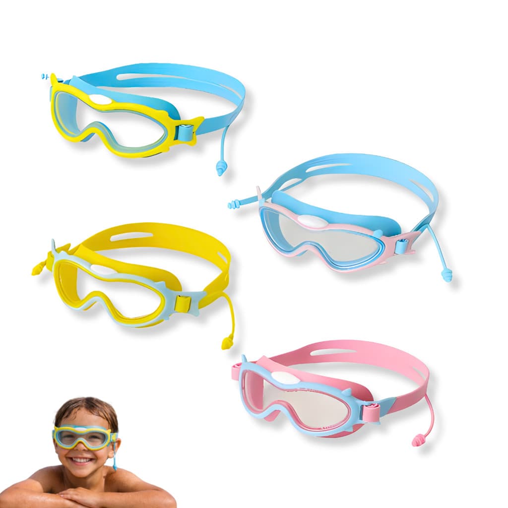 Óculos De Natação Infantis/Adulto  Com Protetor De À Prova D'água , Antiembaçante E HD Para Meninos Meninas