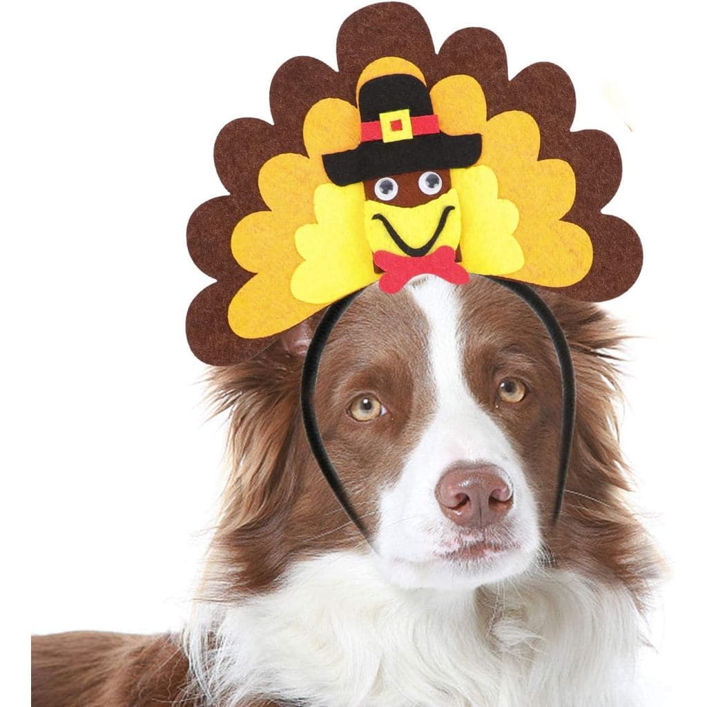 Faixa de Cabeça de Cachorro RYPET - Fantasia de Ação de Graças para Cães Médios e Grandes