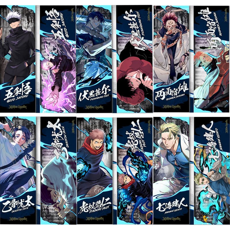 marca páginas Jujutsu Kaisen Holográfico/Satoru Gojo/toji/Sukuna/Itadori/Geto/Marcadores de pagina/Etiquetas/anime/Manga