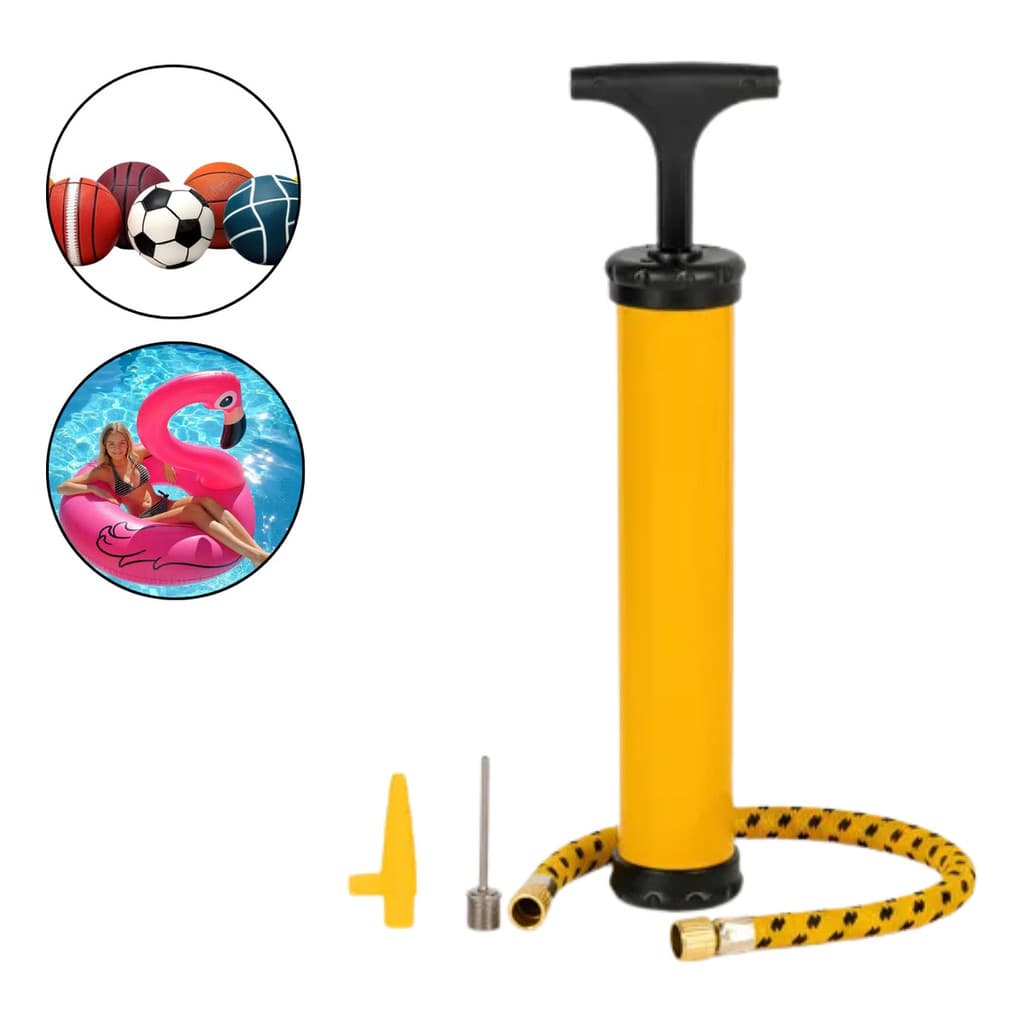 Bomba De Ar Manuel Para Encher Bola Boia Inflaveis 24cm