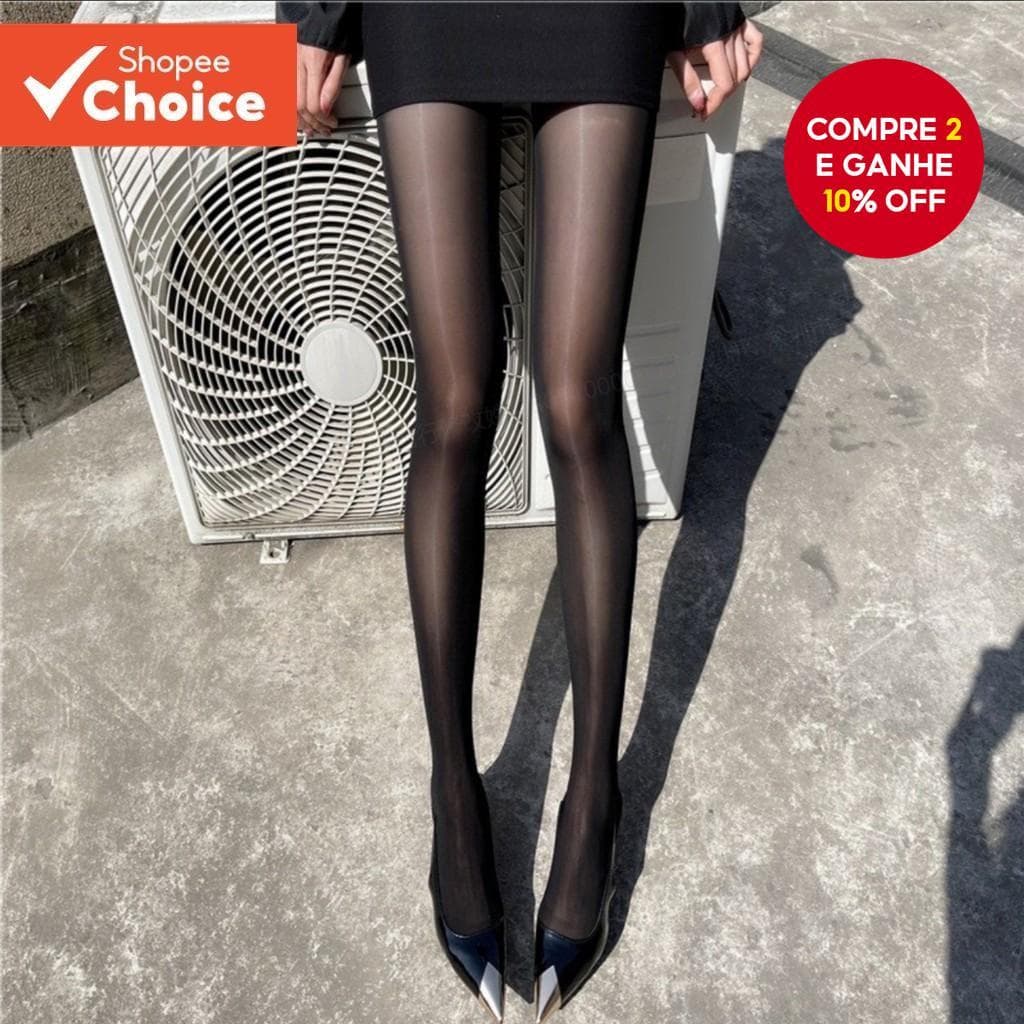 Meia-Calça Sexy Transparente – Anti-Snag Sedosa E Suave Em Tom Preto/Pele | Ocultação De Falhas , Uso Multiocasão , 4 Op