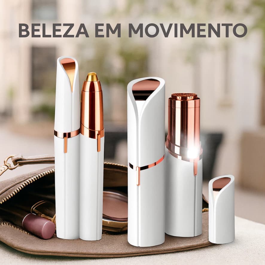 Depiladora Sobrancelha + Facial - Indolor Batom Portátil Caneta