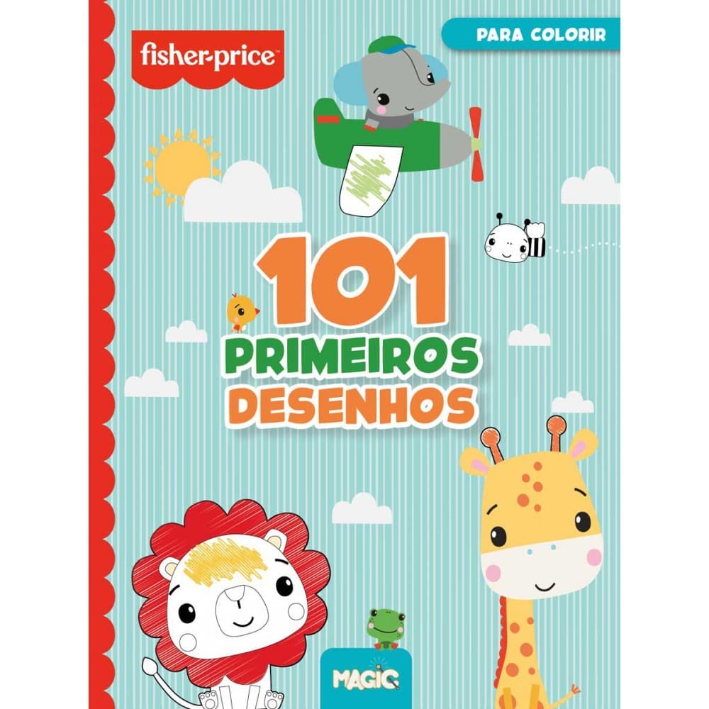 Livro Fisher-Price - 101 Primeiros Desenhos Para Colorir