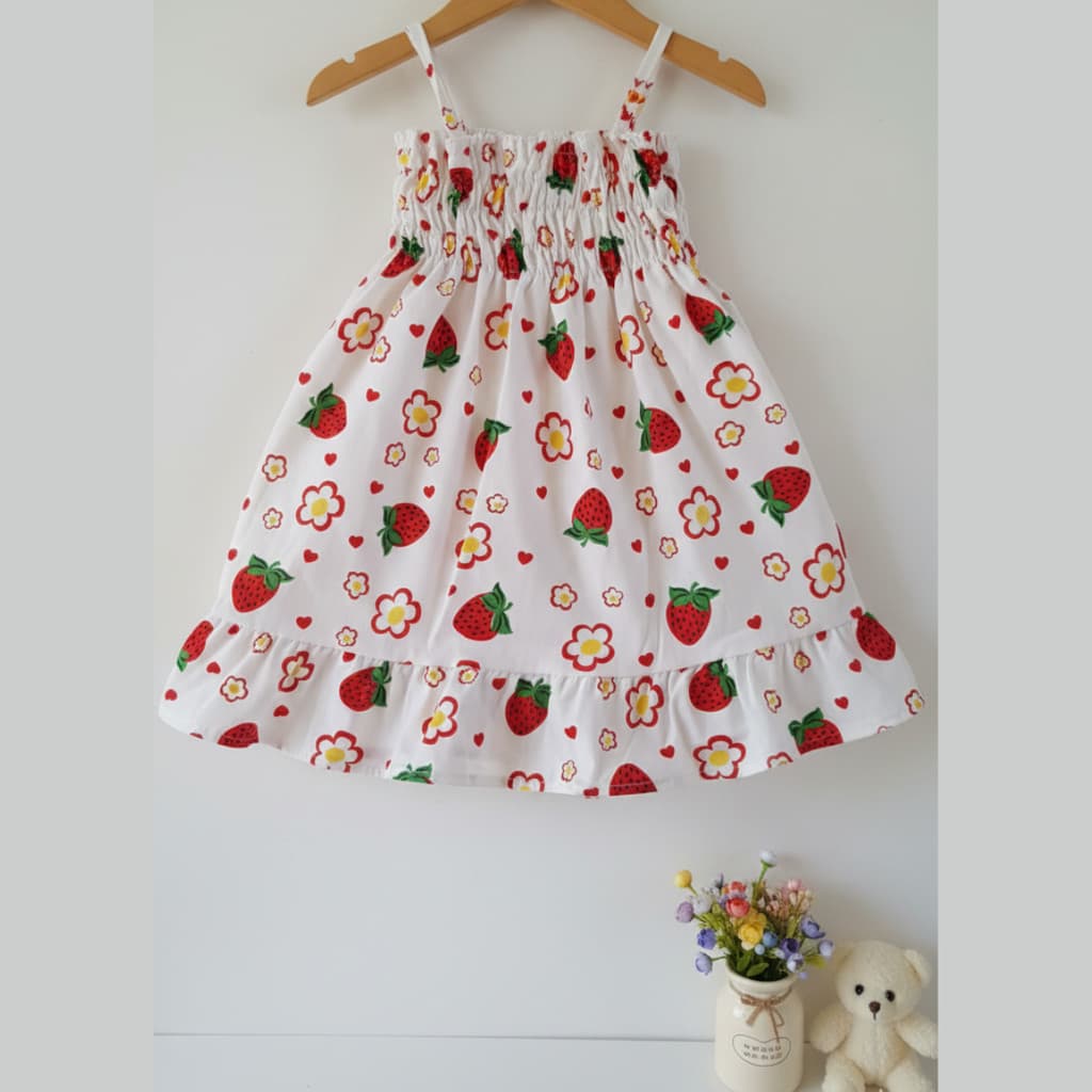 Vestido Infantil com Elastico Estampados Sarja 9 meses a 3 anos