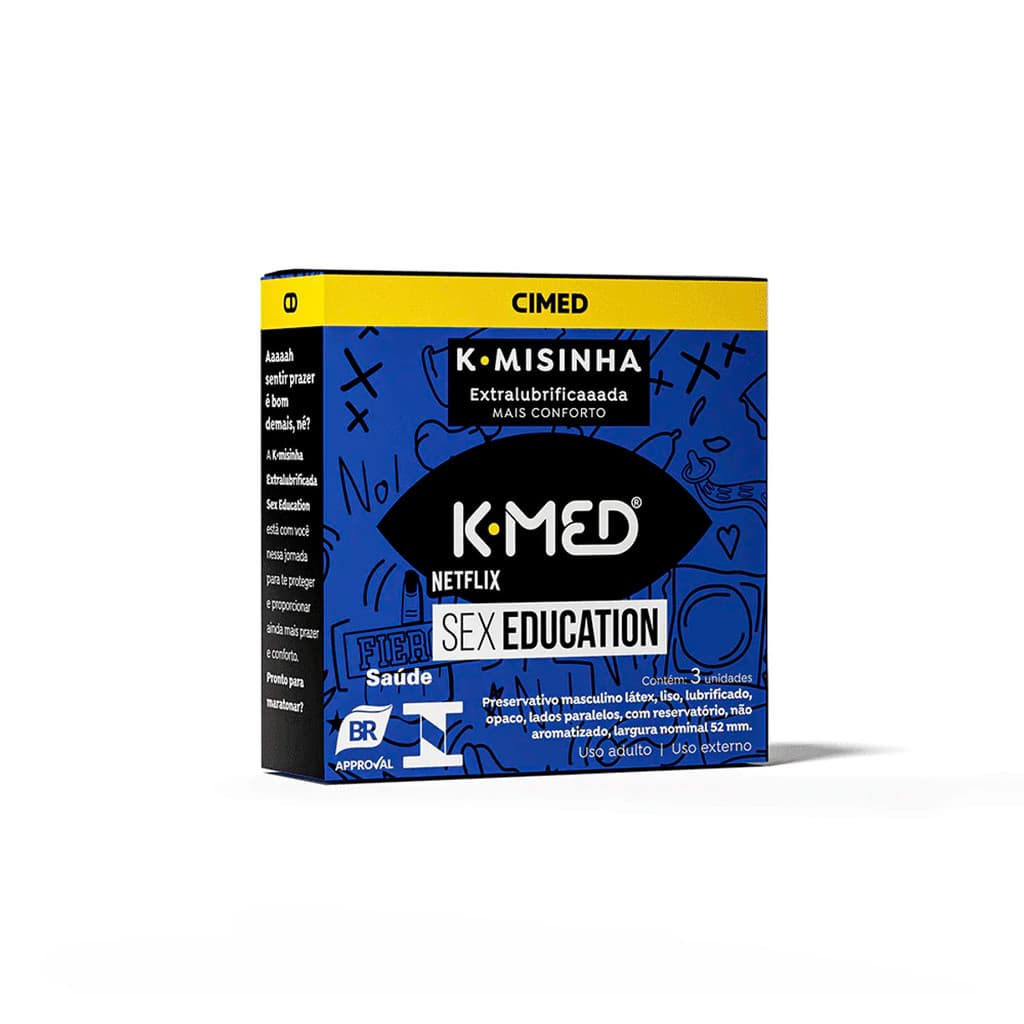 Preservativo Extra Lubrificado - 3 Unidades | Sex Education