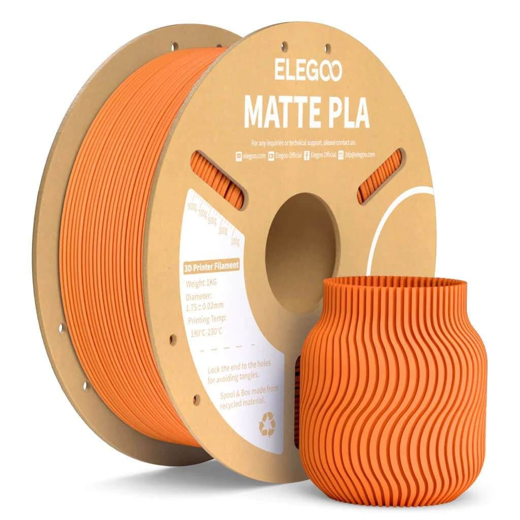Filamento Elegoo PLA MATTE 1.75mm 1Kg Laranja