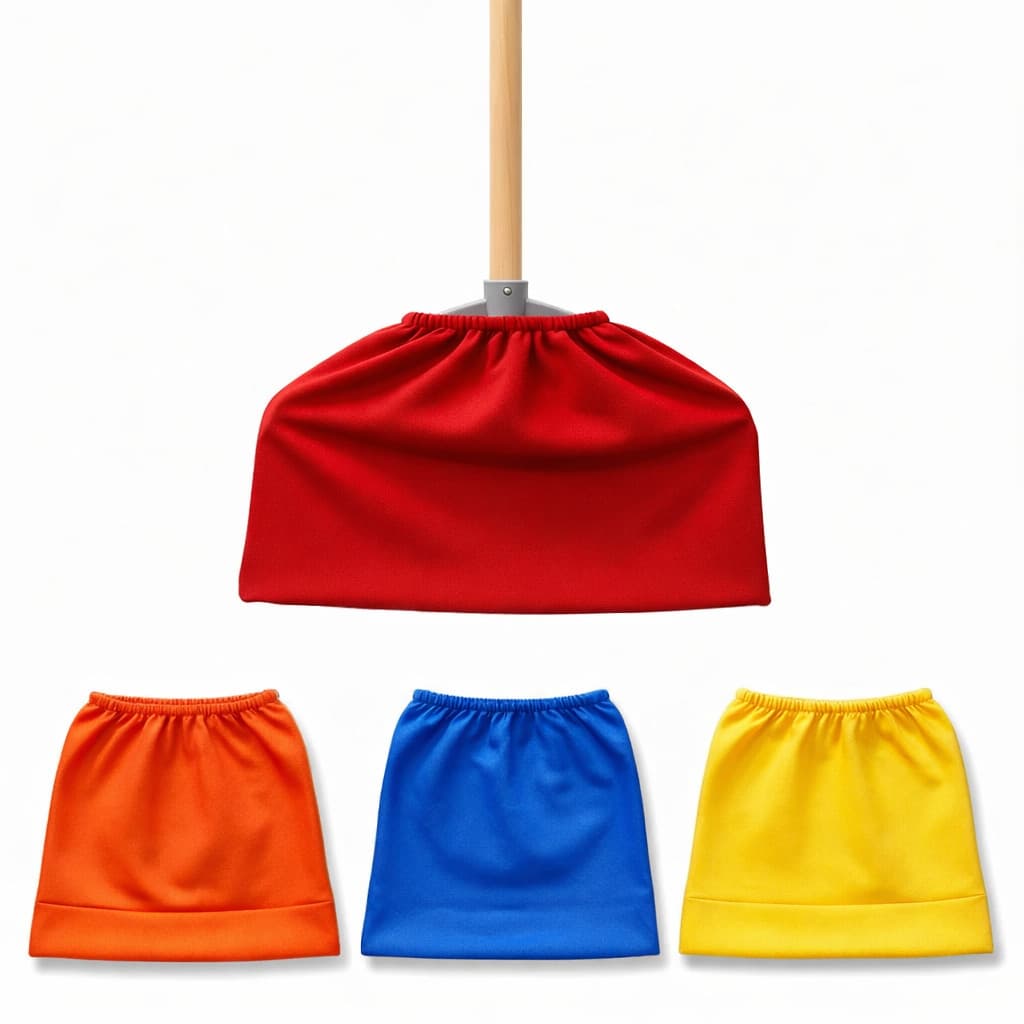 Kit com 3 Capa para Vassoura e Rodo Reutilizável  - Limpeza Cozinha/Móveis Cantos de Paredes