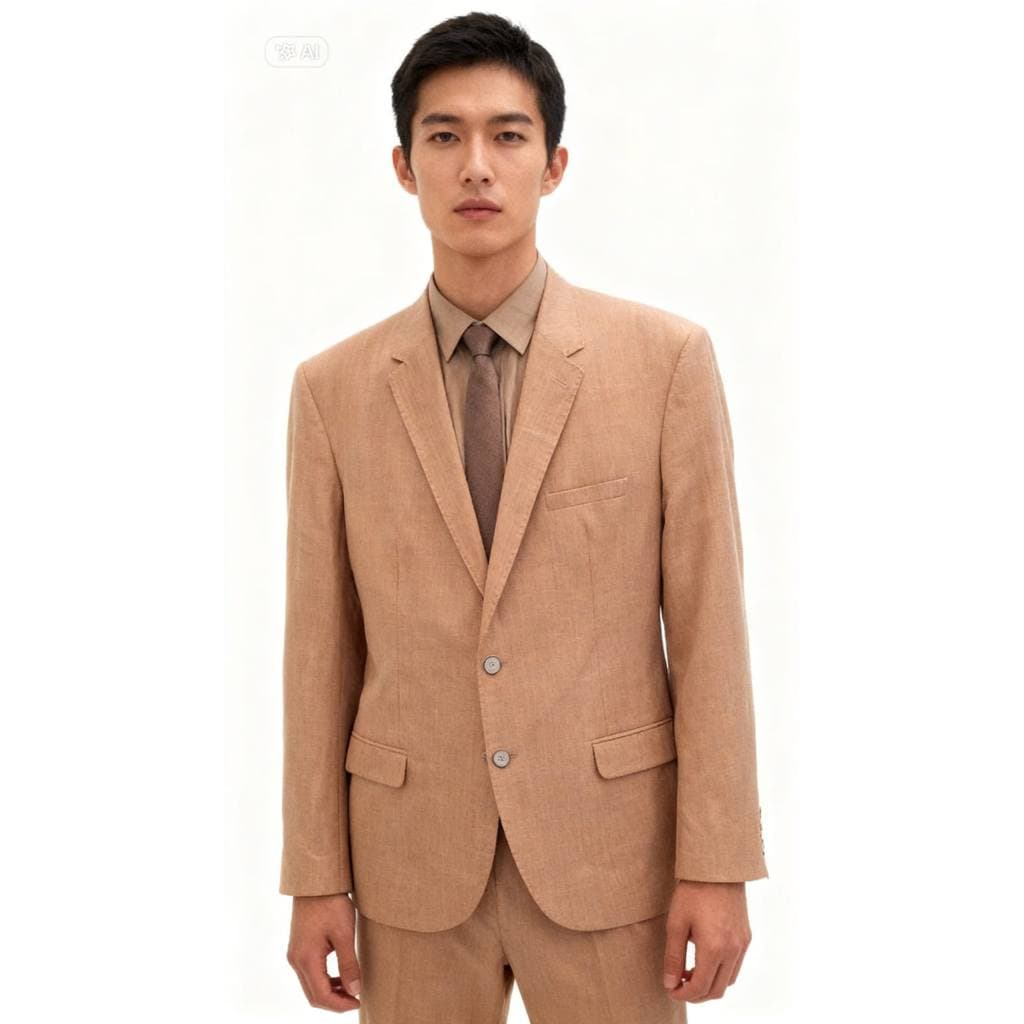 Terno microfibra madeira melange